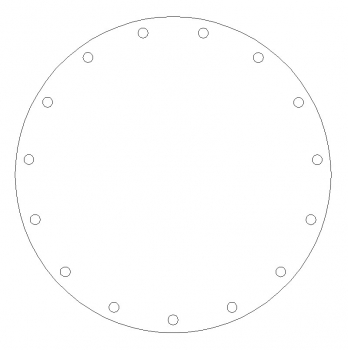 8" Round W/15 Drilled 1/4" Diameter Holes